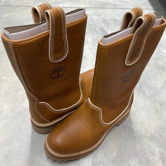Timberland Vibram Tall Pull-On Men's Waterproof Boot Yellow TB0A6FZKEN1 - New - Picture 1 of 6